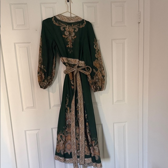 Zimmermann Devi Midi Dress in Emerald & Paisley NWT size 1 - Picture 13 of 14